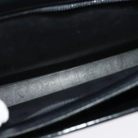 Christian Dior Shoulder Bag Leather Black Gold Auth - Picture 9 of 15